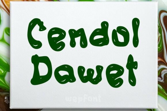 Cendol Dawet: A Playful Bubble Font for Vibrant Designs