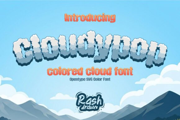 Cloudypop: A Whimsical SVG Font for Dreamy Designs