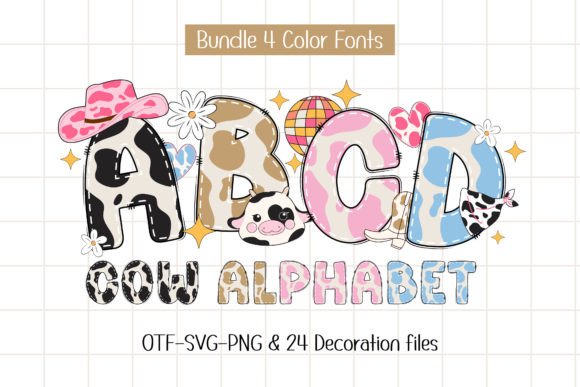 Cow Alphabet: A Playful Font for Rustic Branding