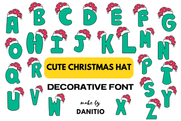 Cute Christmas Hat: A Charming Font for Festive Designs