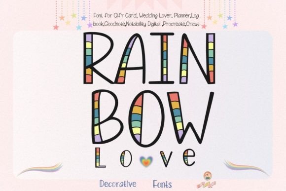 Discover the Whimsical Charm of Rainbow Love Typography