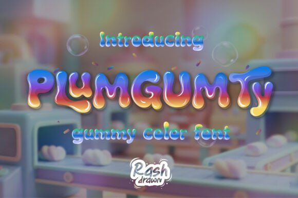 Plumgumty: The Glossy Gummy Color Font for Vibrant Design