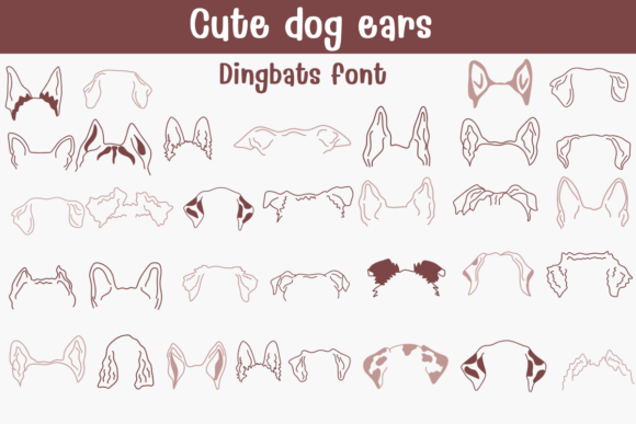 Unleash Creativity with Cute Dog Ears Design Font